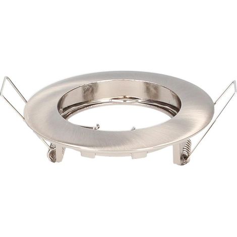 Anello fisso tondo da incasso "Chandur" per lampade dicroiche Ø80mm colore nichel (1/3)