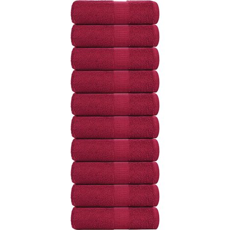 Gästetücher FROGN 10 Stk. Bordeaux 30x50 cm 360 g/m²