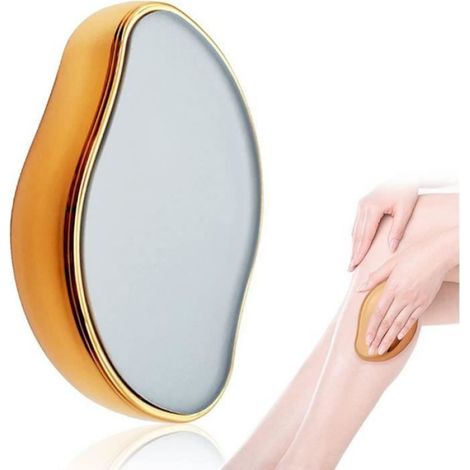 Pilateur En Cristal - Nano Verre - Pour Jambes Bras Aisselles - Réutilisable - 9,5 X 5,8 X 3 Cm (1/4)