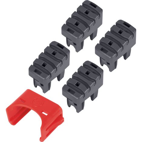 Hailo Fuß-Set 4 Stück Stütz- und Steigholm mit Montage-Klammer für Profiline S150 (01/2015-10/2016)