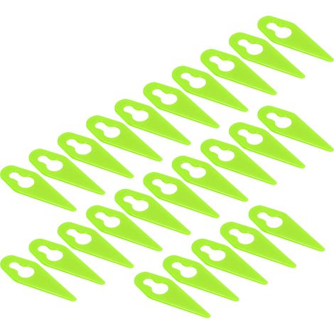Lot de 25 lames de rechange vertes en plastique pour tondeuse à gazon. (1/5)