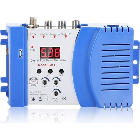 Modulador Digital de Rf Entradas de Áudio e Vídeo Av em Sinais de Saída de Rf e Tv Av Rf Av Tv Converter Amplificador de Sinal Vhf Uhf para Receptore (1/4)