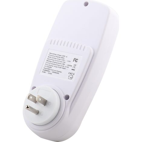 Moniteur de consommation d'électricité, compteur d'énergie, prise domestique, analyseur de consommation d'énergie (watts, volts, ampères, kWh)