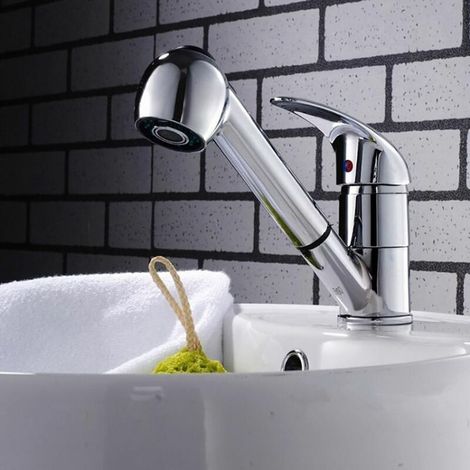 1 robinet de cuisine mitigeur, douchette extractible, bec extractible, raccord 1/2" BSP, installation sans assemblage (1/5)