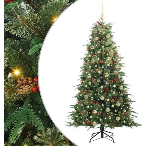 Albero di Natale Artificiale con Rami Pieghevoli Verde 180 cm vidaXL (1/5)