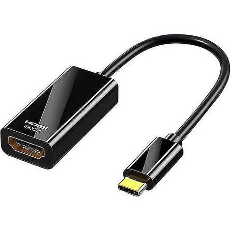 USB-C-zu-HDMI-4K-30Hz-Kabel, kompatibel mit MacBook und anderen Laptops (schwarz) (1/5)