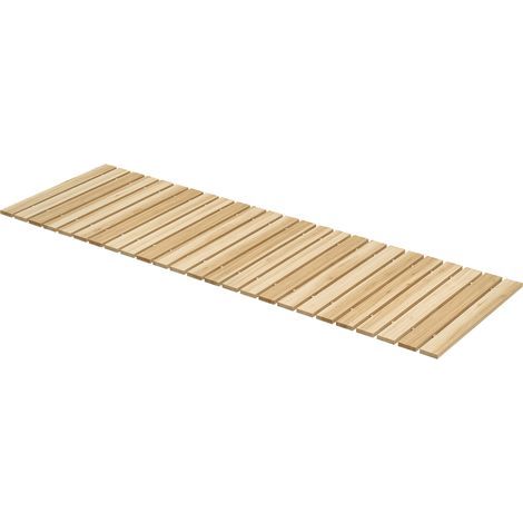 Allée de jardin à lattes enroulables en bois de sapin, 120 x 38 cm, couleur bois (1/5)