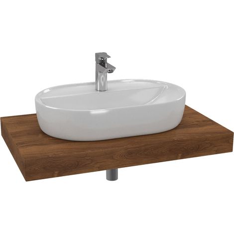 Naturel Hansgrohe Badezimmerset mit Dolce Waschbecken 80x8x50 cm Charleston Eiche KSETDO4