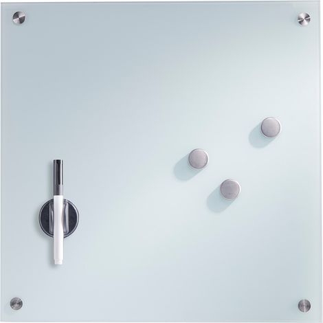 Zeller MEMO bacheca magnetica in vetro bianco 40x40 cm