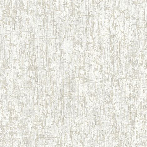 Papier peint texturé Profhome SA524071-DI papier peint intissé gaufré à chaud gaufré à l'aspect crépi subtilement chatoyant blanc gris-argent gris clair 5,33 m2