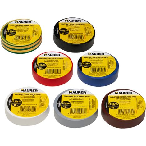 NASTRO ISOLANTE PVC BLU MAURER 10MTX15MM SP.0,13MM