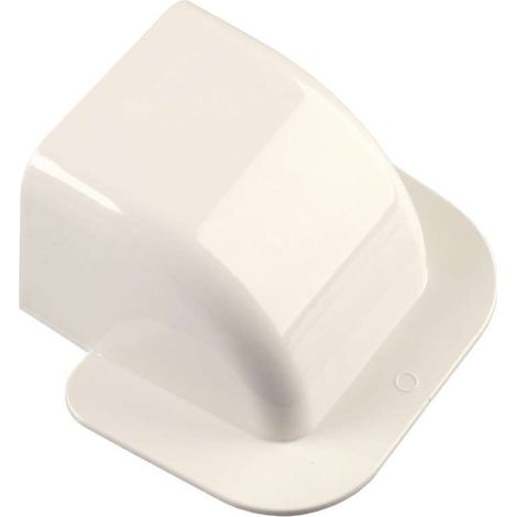 poly pool - 1 raccordo curvo per passaggio a muro per canale "80 mm x 60 mm" avorio