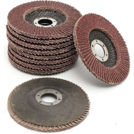 10PCS 115MM 60Grit Flap Discs Sanding Polishing Disc Abrasive Tool For Angle Grinder Grit (1/4)