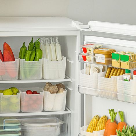 Tragbare, multifunktionale Aufbewahrungsbox für Kühlschranktüren, unterteilte Kühlschrank-Aufbewahrungsbox, erweiterbare Kühlschrank-Aufbewahrungsbox mit großem Fassungsvermögen für den Heimgebrauch. (1/5)