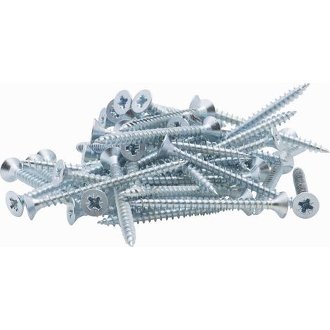 Vis à bois tête fraisée PZ zinguée Viswood filet total 5x60 mm (x50 vis)