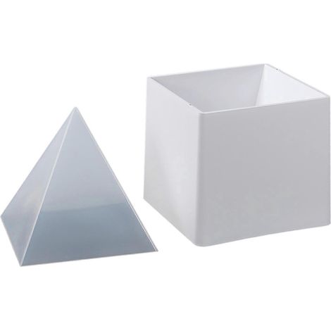 12 cm große pyramidenförmige Silikonform für Epoxidharz, ideal für die Herstellung von handgefertigten Dekorationen und kreativen Hobbys.