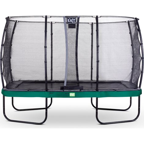 EXIT Elegant Trampoline 8x14ft with Economy Safety Net – Green