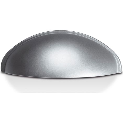 Concha de zamak con acabado cromo mate, dimensiones:79x30x25mm y entrepuntos:64mm - (1/3)