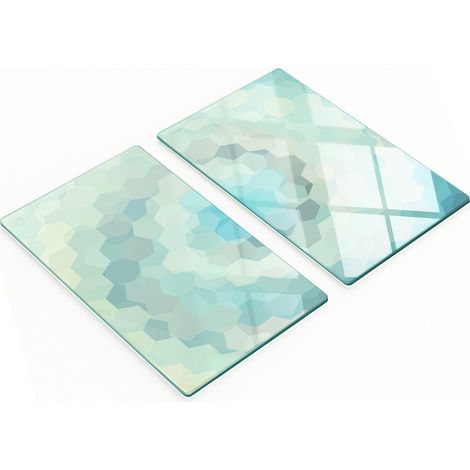 Tablas de cortar decorativas de vidrio templado con diseño abstracto, 2x30x52 cm. (1/5)