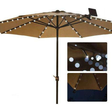 OMBRELLI LUCI SOLARI A LED DECORATIVI DA GIARDINO CASA LAMPADE DA GIARDINO 380CM (1/5)