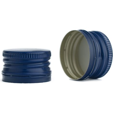 ¡50 unidades Tapones de botella de 28 mm de diámetro, color azul marino.