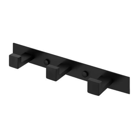 Porte Manteau Salle de Bain Mural à 3 Crochets Porte Manteau Mural Patère Salle de Bain Acier Inoxydable SUS304 Noir Mat (1/5)