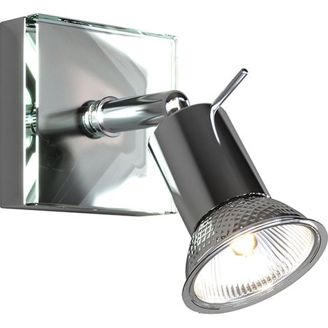 Applique Contemporanea Nuts Metallo Cromo Vetro Trasparente 1 Luce Gu10 (1/3)