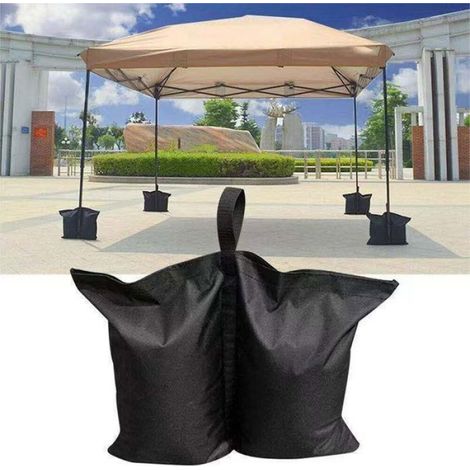 Poids pour tonnelle - - Jeu de 4 - Tissu 600D revêtement PVC - 38 x 34 cm - Capacité 11 kg (1/4)