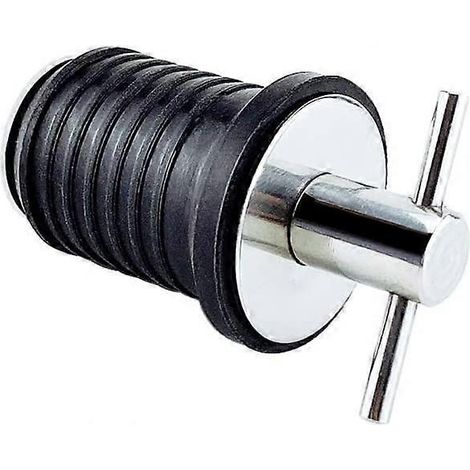 Verstellbarer Marine-Ablassstopfen, Gummi-Ablassstopfen mit Griff aus Edelstahl 304, kompatibel mit Booten