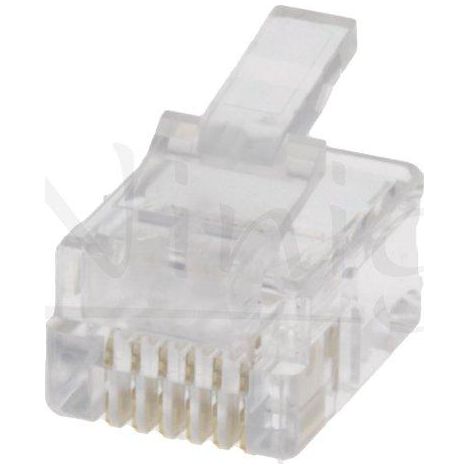 Connecteur téléphonique Rj12 6p6c Câble rond et plat Rj12w-r