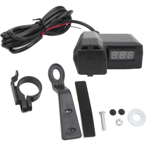 Chargeur USB Double pour Voiture avec Voltmètre LED Rouge 10‑24V Entrée 5V 3,1A Sortie pour Moto Quad UTV Téléphone Tablette GPS (1/5)