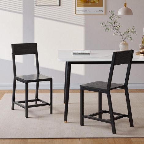 Esszimmerstühle 2er Set, Metallgestell, Vintage Design, bis 150 kg belastbar (1/5)