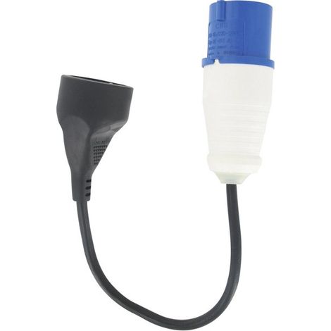 Cordon adaptateur électrique pour borne de camping – Mâle UE 16A – Longueur 30 cm – Câble H05-VV-F – Puissance 3500 W – Dhome
