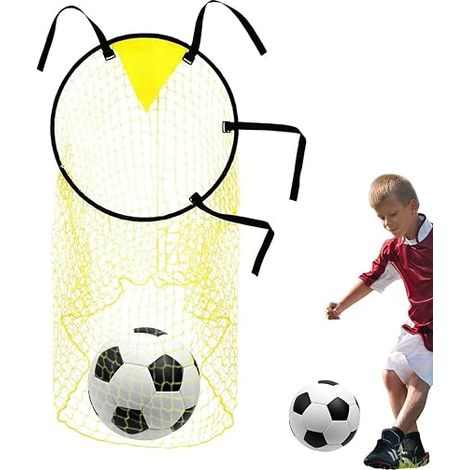 Football Goal, Football Net, Cages and Mini Goals, Foldable, Durable and Portable, Adjustable Straps for Adults and Children, Shooting Target Precision Kicking (1/5)