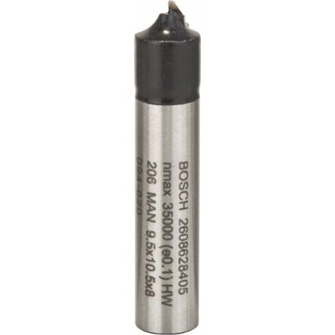 Fresa per  bordi Bosch,  8 mm,  R1 3,2  mm, D  9,5 mm,  L 10,5  mm, G  41 mm  - 2608628405 (1/4)