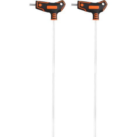 2Pcs T-Handle Flat End Hex Wrench 5mm Metric (1/5)