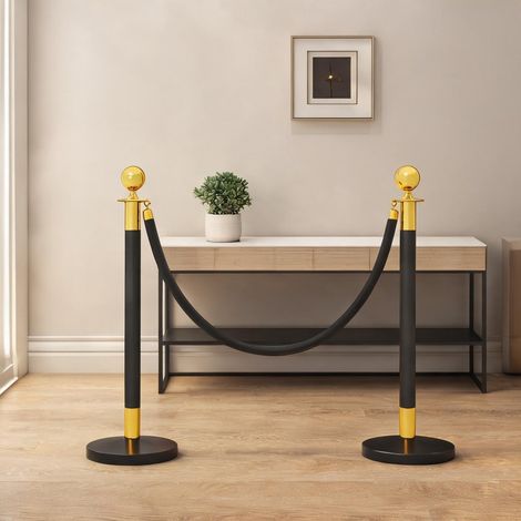 Poteau de guidage avec corde en velours et base remplissable Ø32 (1/5)