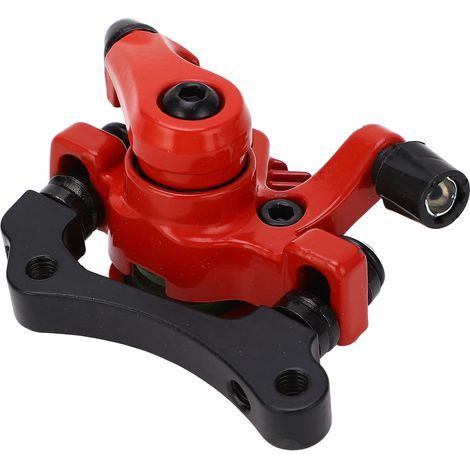 Étrier de frein à disque en alliage d'aluminium pour trottinette électrique, compatible roue 10 pouces, frein mécanique droit rouge.