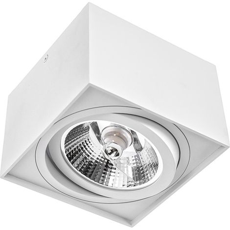 Lámpara de techo de superficie Fat Cube blanca - Dessi Home Illuminations (1/3)