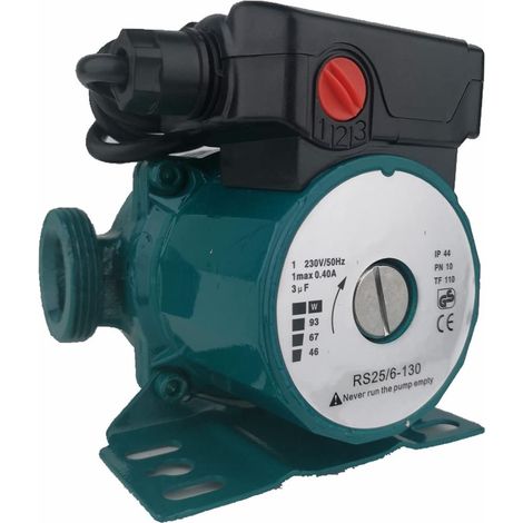 Pompe de surpression d'eau à 3 vitesses 46/67/93W Pompe de circulation 230V/50Hz Pompe de surpression domestique pour chauffe-eau et conduite d'eau du robinet 1½"× 1" Pompe à pression domestique (1/5)
