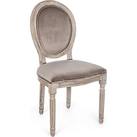 2x Sedia Tortora in legno imbottito stile classico (1/5)