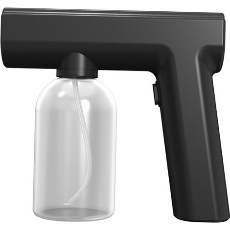 Spruzzatore atomizzatore portatile, pistola a spruzzo a nebbia nanometrica, disinfettante elettrico a nebbia, spruzzatore per la pulizia senza fili per casa e ufficio (nero) (1/4)