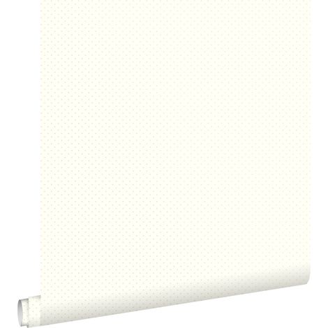 papier peint petits points blanc cassé et argent - ESTAhome (1/5)