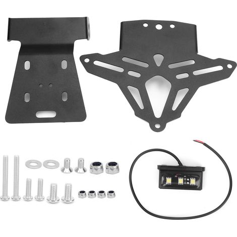 Support de plaque d'immatriculation moto sans garde-boue avec feu intégré, compatible avec HONDA CBR150R 2019‑2020 (1/5)