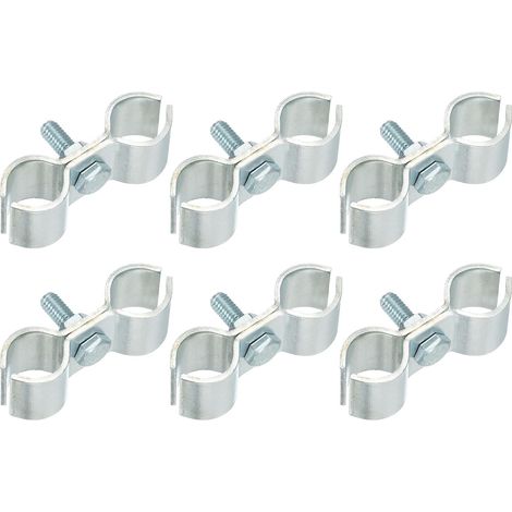 6pcs Attaches De Clôture À Chaînes 37/64" Fixations Galvanisées (1/5)