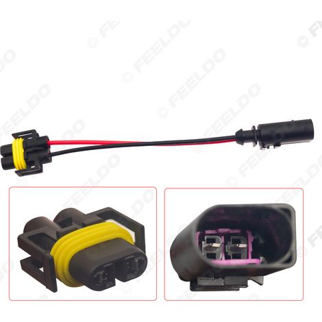 Câble adaptateur pour phares automobiles H11 vers connecteur de haut-parleur, douille de lampe, fil, connecteur de klaxon, faisceau de câbles