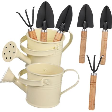 Mini Arrosoir pour Fleurs Métallique avec Pelle et Râteau Outils Arrosage Légers pour Plantes Intérieur et Extérieur Arrosoir Compact pour Jardinage (1/5)