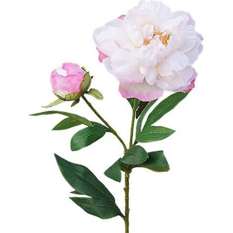 Fleur artificielle 1 pièce réaliste, facile d'entretien, 2 têtes, pivoine artificielle, ne se décolore pasrose clair (1/5)