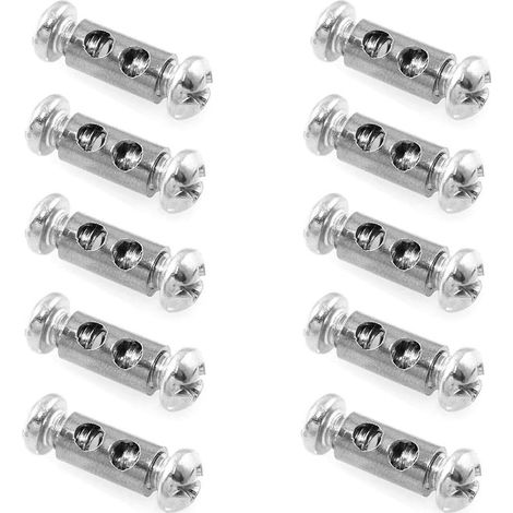 15 pcs Fil Corde Clips, Serre à Capuchon pour câbles, Serre câbles Doubles avec écrous d'extrémité, Pinces à Double Extrémité en Fil d'Acier pour rapidement et facilement vos Câbles (1/5)