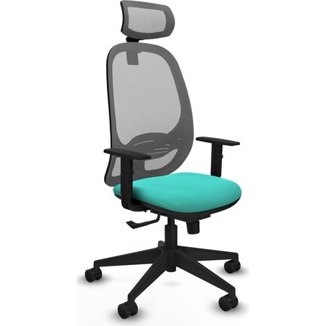Sedia da ufficio piqueras y crespo Cilanco grigio rete e similpelle (1/2)